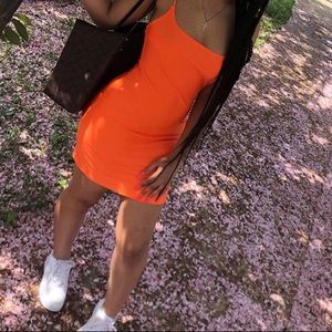 Orange tank top dress
